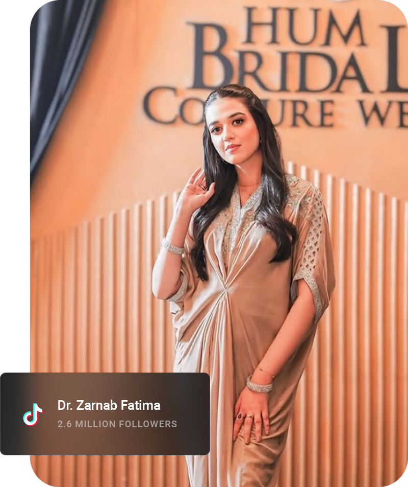 TikTok influencer looking away from the camera and vibing. 